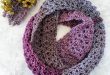 Crochet Frosted Berry Infinity Scarf - A Free One Skein Pattern .