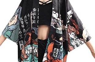 Women Japanese Kimono Cardigan Coat Yukata Outwear Tops Vintage .