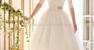 Discount 2019 Gorgeous Ivory Knee Length Wedding Dresses A Line .