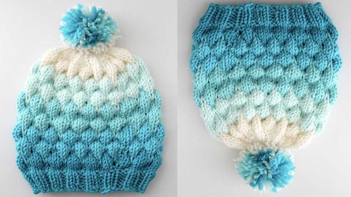 Bubble Beanie Hat Pattern for Knitters | Studio Kn