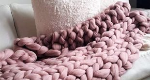 Amazon.com: FOHOMA Blush Pink Chunky Knit Blanket 8cm Thick Wool .