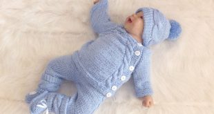 Knitted Baby boy coming home outfit - Knit Baby Outfit - Knitted .