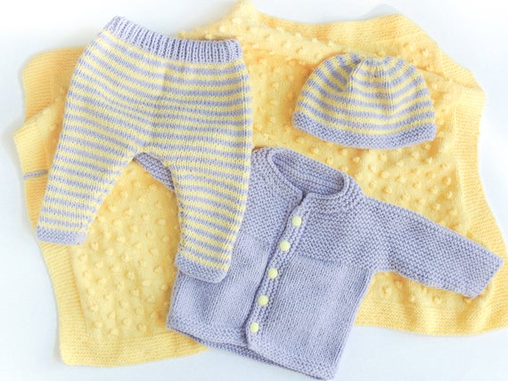 Knitted baby clothes baby boy coming home outfit baby girl | Et