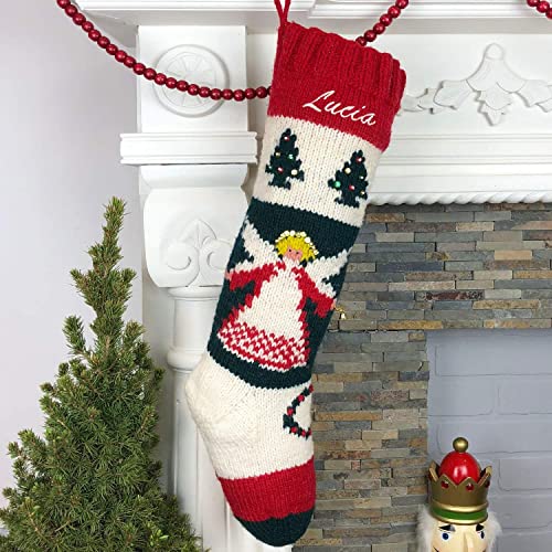 Amazon.com: Christmas Stocking Personalized Hand Knit Vintage .