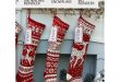 Knit Christmas Stockings Red White Reindeer or Snowflake | Et