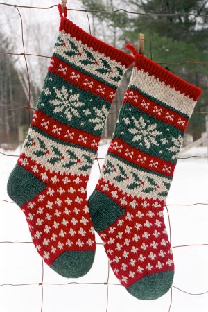 Holly Christmas Stocking Kits and Pattern - Annie's Woolens .