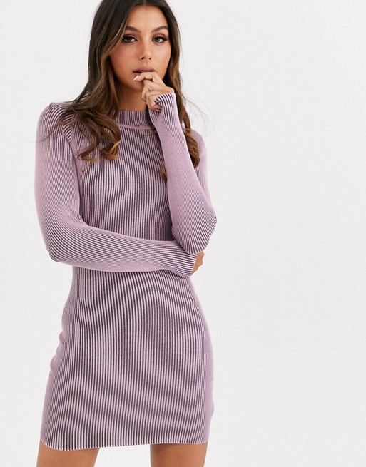 Missguided knitted dress in lilac | AS