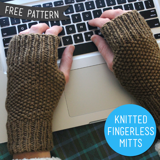 Free Knitting Pattern – Fingerless Knitted Mitts — Sew D