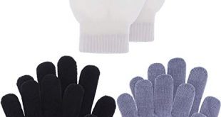 Amazon.com: Kids Gloves Full Fingers Knitted Gloves Warm Mitten .