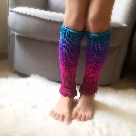 Leg warmers kids knitted leg warmers striped for girls | Et