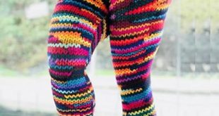 Colorful Knitted Leggings - Total Magic - Leggin