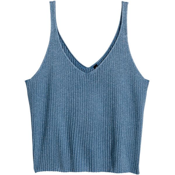Rib-knit Tank Top $12.99 ($13) ❤ liked on Polyvore featuring tops .