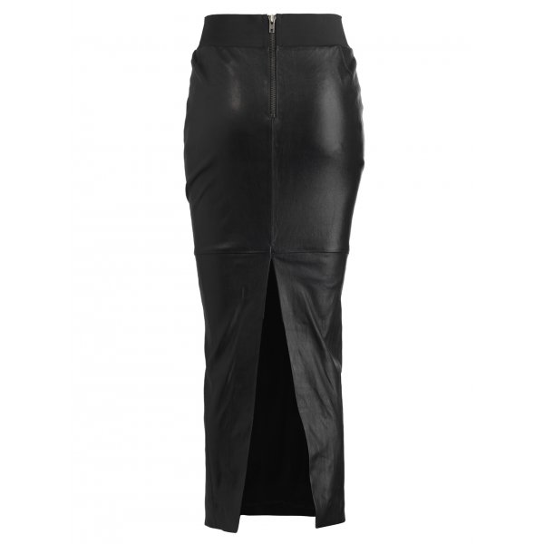 Acacia Leather Pencil Skirt in Bla