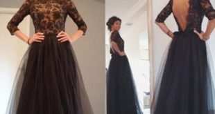 $163.99 Black Long Evening Dresses 2020 A-line Open Back Se