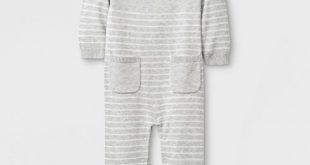 Baby Long Sleeve Romper - Cloud Island™ Gray : Targ