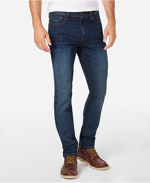 Tommy Hilfiger Men's Straight Fit Stretch Jeans, Created for .