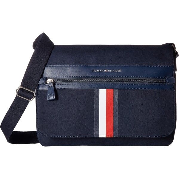 Tommy Hilfiger Icon Messenger Canvas (Tommy Navy) Messenger Bags .
