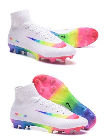 Nike Men Mercurial Superfly 5 FG ACC Boots White Rainbow | Best .