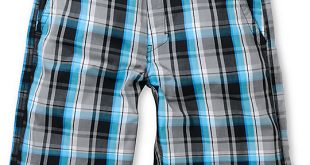 Free World Any Wear Blue & Black Plaid Shorts | Zumi