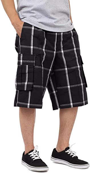 Shaka Wear Men's Relaxed Fit Plaid Cargo Shorts S~5XL | Amazon.c