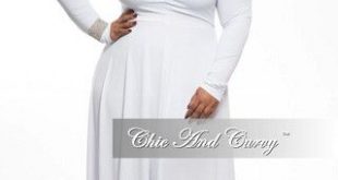 Final Sale Plus Size Long Dress with V-Neck and Long Sleeves in .