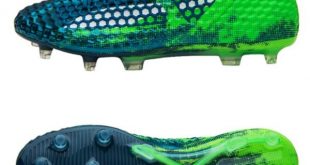 PUMA Men Future 18.1 Netfit FG Cleats Lime Soccer Football Shoes .