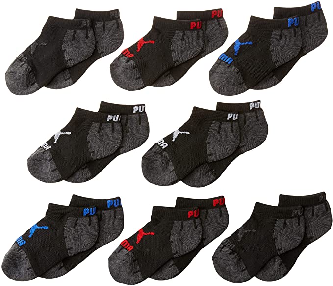 Amazon.com: PUMA 8 Pack Boys' Low Cut Socks: Clothi