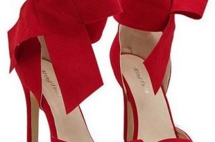 Suede Red Leather Giant Bow Ankle Stiletto High Heels Pump Women Sho