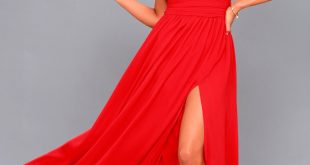 Red Gown - Maxi Dress - Sleeveless Maxi Dre