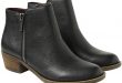Amazon.com | kensie Women's Black Leather Ghita Short Ankle Boots .