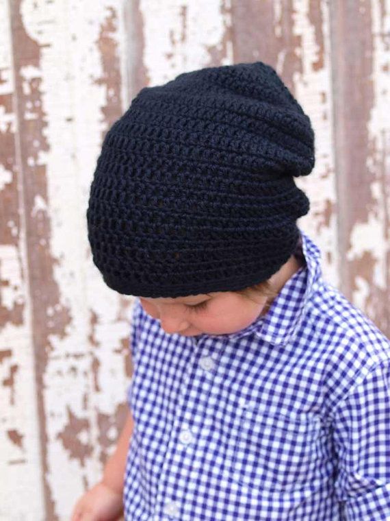 Something for the boys! Slouchy Beanie Crochet Slouchy Hat .