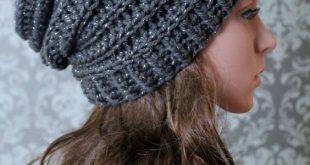 Crochet PATTERN - Easy Crochet Pattern - Crochet Slouchy Hat .