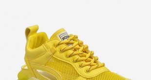 43% OFF] 2020 Lace-up Mesh Trim Platform Sport Shoes In YELLOW .