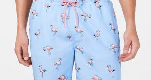 Club Room Men's Quick-Dry Performance Flamingo-Print 7" Swim .