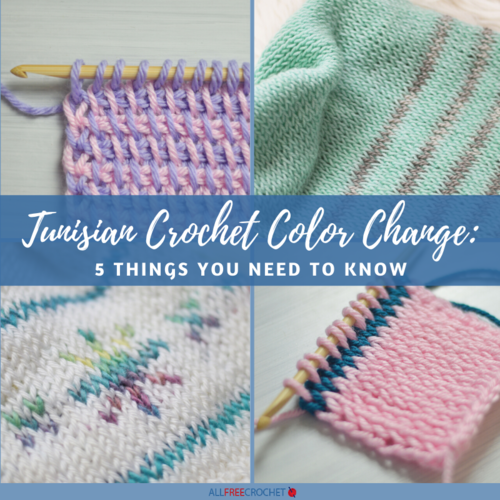 Tunisian Crochet Color Change Guide | AllFreeCrochet.c