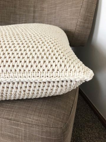 Beach HouseThrow Pillow // Tunisian Crochet PDF Pattern – TL Yarn .