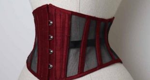 BESPOKE underbust corset / silk and sheer mesh steelboned | Et