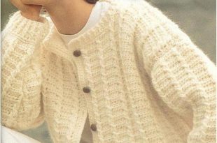PDF Pattern Crochet Cable Cardigan/ Vintage Crochet Pattern | Et
