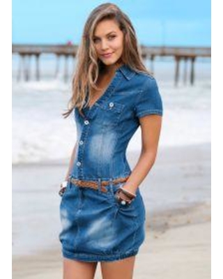 Check Out These Bargains on Denim Shirt Dress by Venus - Size 4 .